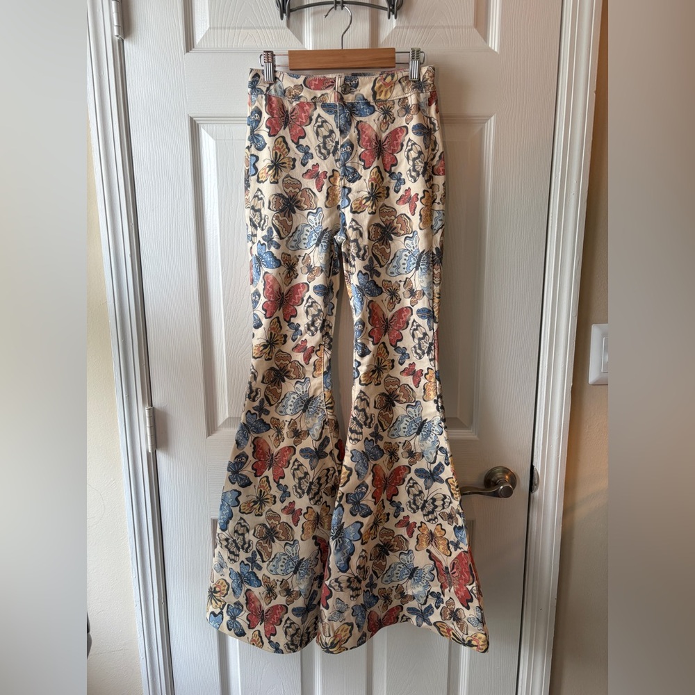 NWOT - We The Free Multicolor Butterfly Flare Pant